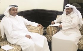 مرشح الدائرة الخامسة دعادل خلف الميع متحدثا للزميل محمد الدشيش﻿