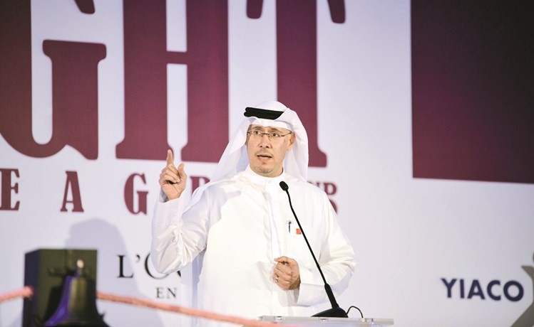 مجبل الايوب متحدثا خلال الفعالية﻿