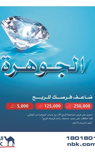«الوطني» يعلن نورة مطلق العازمي الفائزة بـ 125 ألف دينار في سحب «الجوهرة»