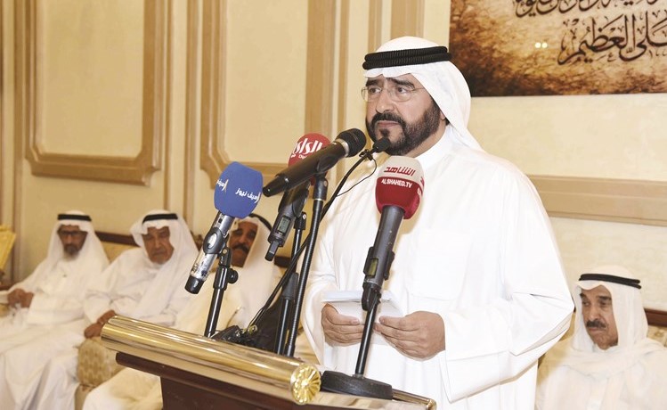 النائب السابق ومرشح الدائرة الثالثة سعدون حماد متحدثا خلال ندوته في افتتاح مقره الانتخابي﻿