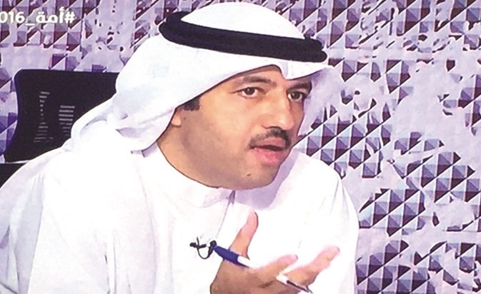 المرشح انور جواد بوخمسين متحدثا خلال برنامج امة ٢٠١٦﻿