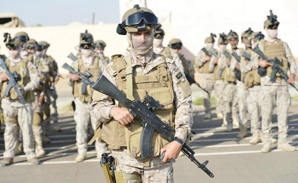 عناصر من قوات العمليات الخاصة السعودية المشاركة في التمرين (واس) 