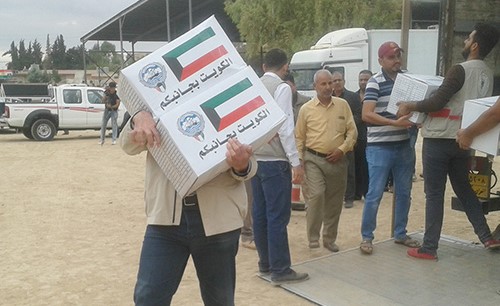 2500  سلة غذائية من الكويت لنازحي العراق