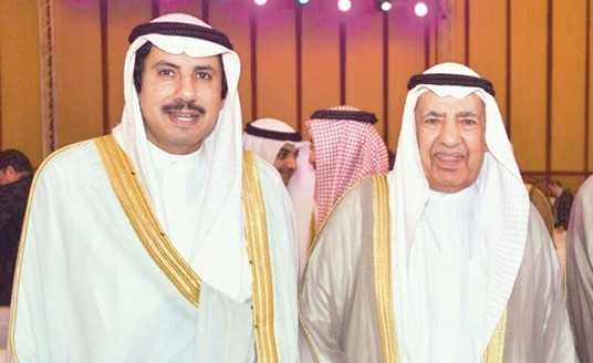 الشيخ عزام الصباح ورئيس غرفة تجارة وصناعة الكويت علي الغانم ﻿