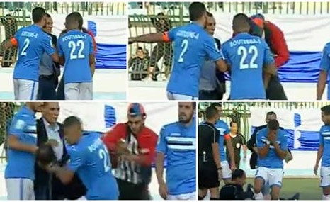 بالفيديو.. مشجع ينطح الحكم في الدوري الجزائري
