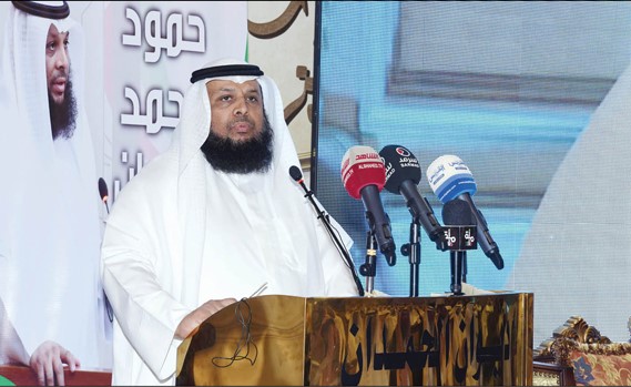  النائب السابق ومرشح الدائرة الخامسة حمود الحمدان متحدثا (احمد علي)