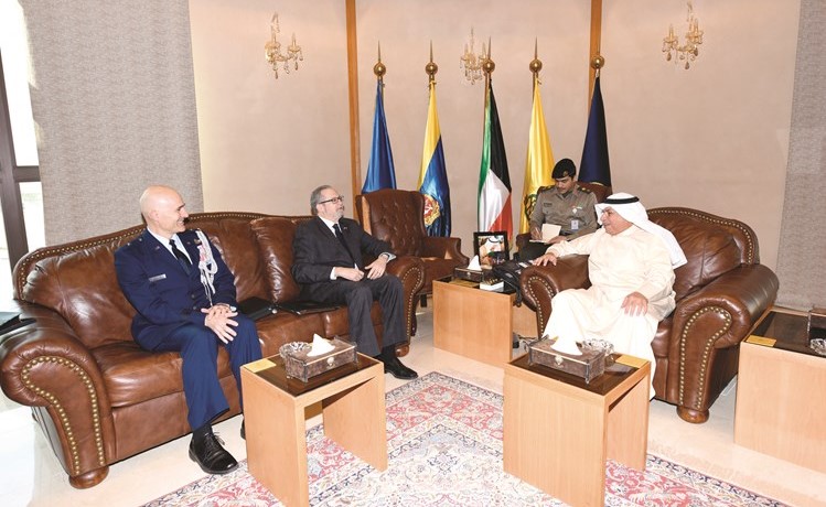 الجراح مستقبلا السفير الاميركي لورانس سيلفرمان ﻿