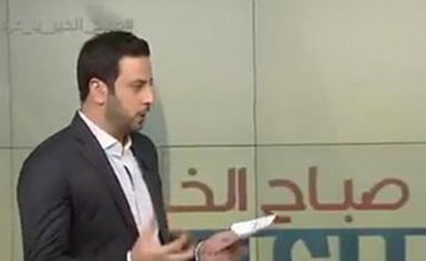 بالفيديو.. موقف غريب لمذيع mbc يتسبب في ضحك زميلته على الهواء