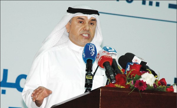 مرشح الدائرة الخامسة النائب السابق عبدالله التميمي متحدثا                                                 (مجدي عبدالعزيز)