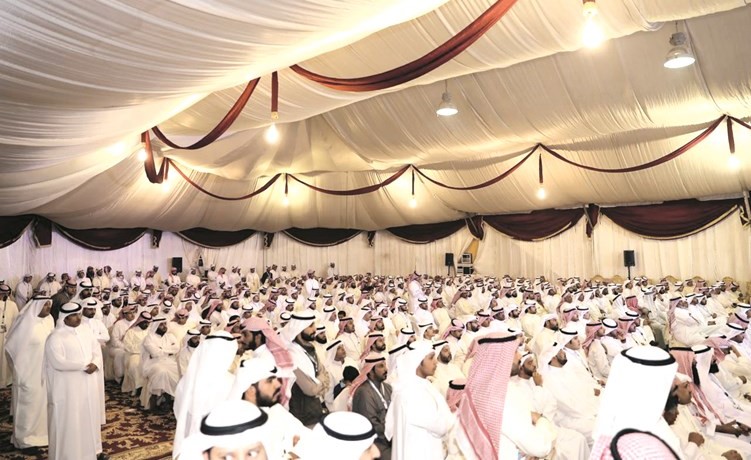 جانب من الحضور خلال افتتاح المقر الانتخابي﻿