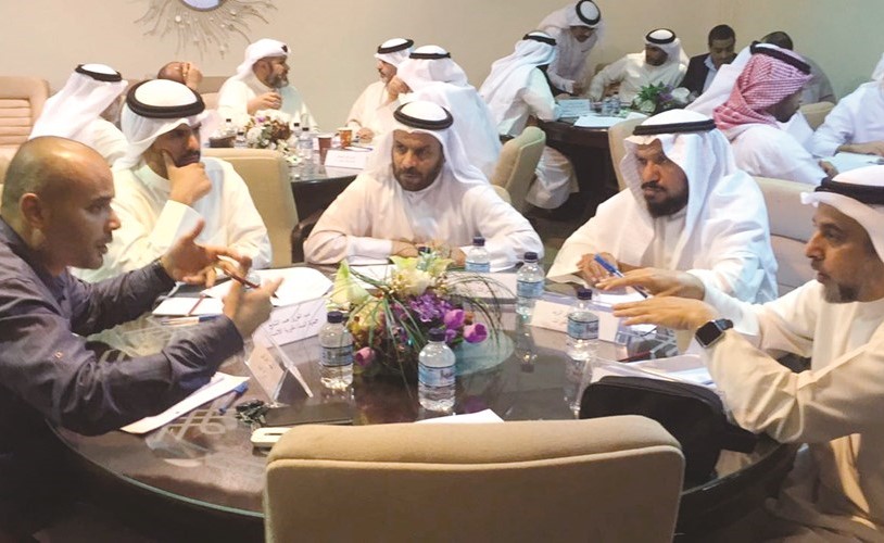أعضاء نماء أثناء حضورهم الدورة﻿
