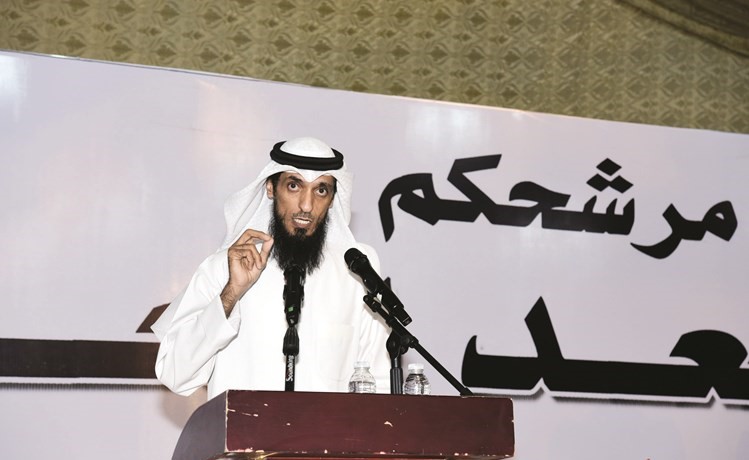 النائب السابق ومرشح الدائرة الخامسة جابر المحيلبي متحدثا				 (احمد علي)﻿