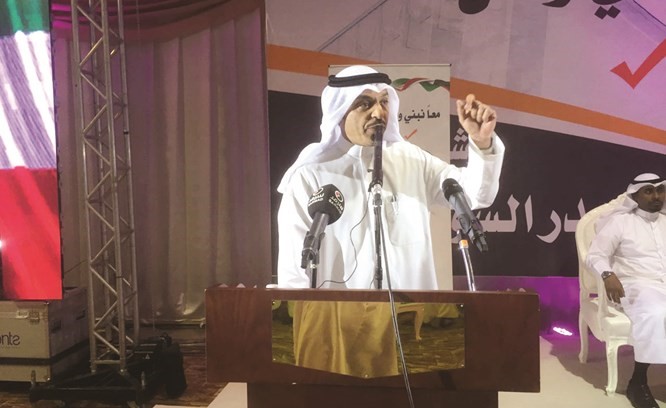 مرشح الدائرة الرابعة نايف السور متحدثا﻿