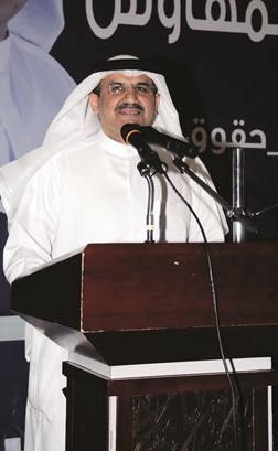 مرشح الدائرة الخامسة د.فلاح صالح المهاوش متحدثا﻿