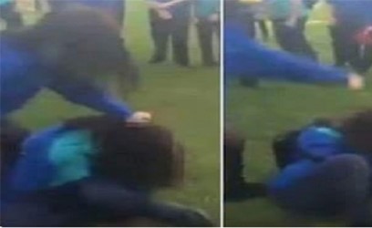 بالفيديو .. معركة عنيفة بين طالبتين داخل مدرسة وسط تشجيع زملائهما..وموقف صادم للمدير