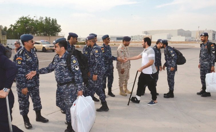 استقبال القوات المشاركة في التمرين لدى عودتهم ﻿