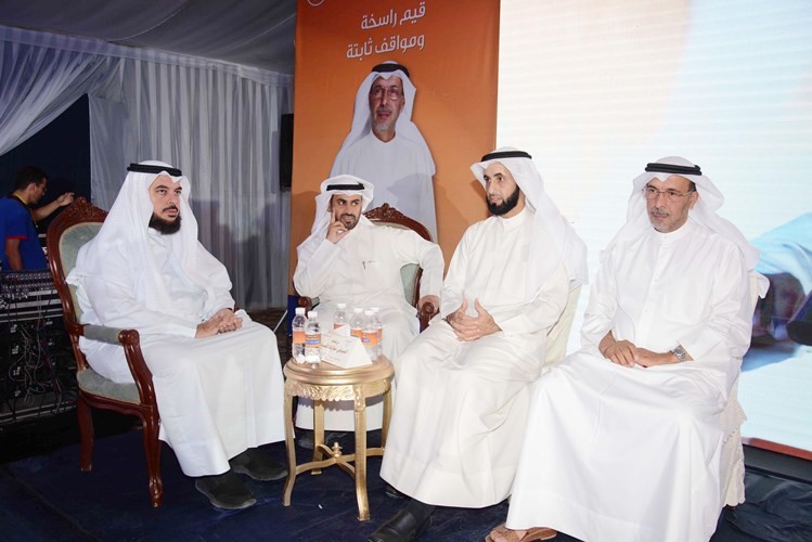 الصيفي وفهيد الهيلم وعبدالهادي العجمي وجمعان الحربش خلال افتتاح المقر﻿