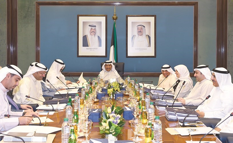 سمو الشيخ جابر المبارك مترئسا اجتماع مجلس الوزراء ﻿