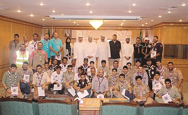 صورة جماعية للمشاركين في المخيم الكشفي العالمي﻿