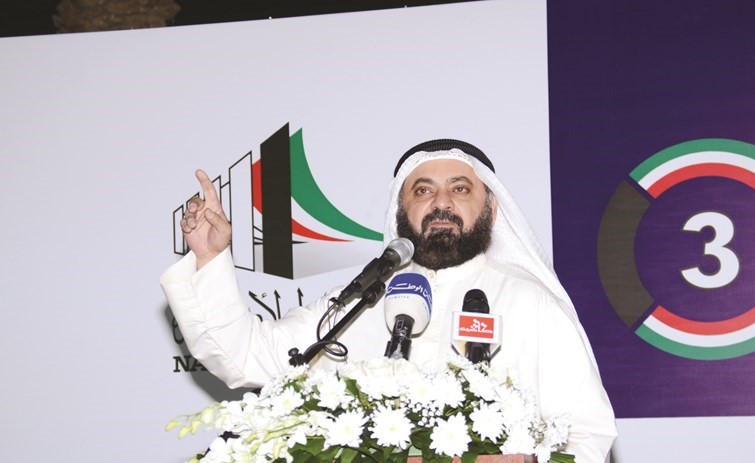 النائب السابق ومرشح الدائرة الثالثة د. وليد الطبطبائي مخاطبا الحضور﻿