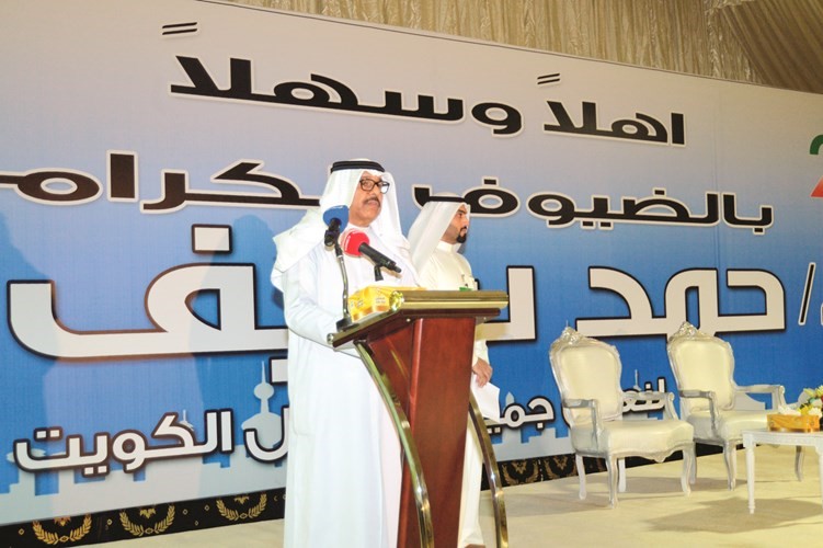 حمد الهرشاني خلال افتتاح مقره الانتخابي﻿