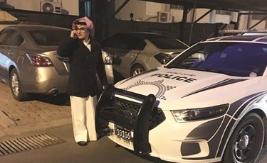 اللواء إبراهيم الطراح اثناء تواجده بموقع الجريمة منذ الصباح الباكر ﻿