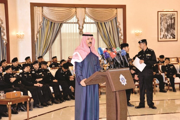 الشيخ محمد الخالد يلقي كلمته امامالمشاركين بتأمين انتخابات مجلس الأمة﻿