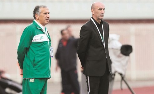 مدرب العربي ميودراغ مع احمد عسكر﻿