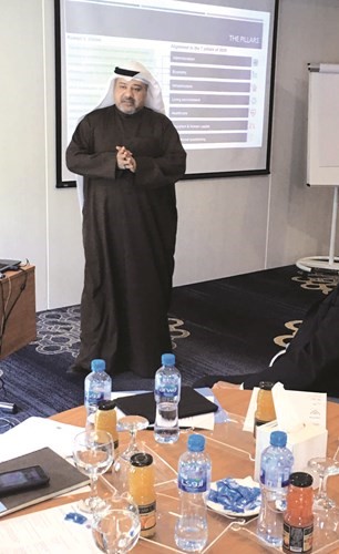 د.خالد مهدي يلقي كلمته في الاجتماع﻿