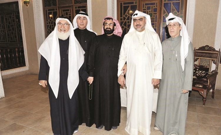 خالد الشطي خلال حفل الاستقبال﻿