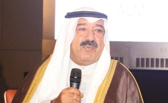 وزير شؤون الديوان الأميري الشيخ ناصر صباح الأحمد ملقيا كلمته﻿
