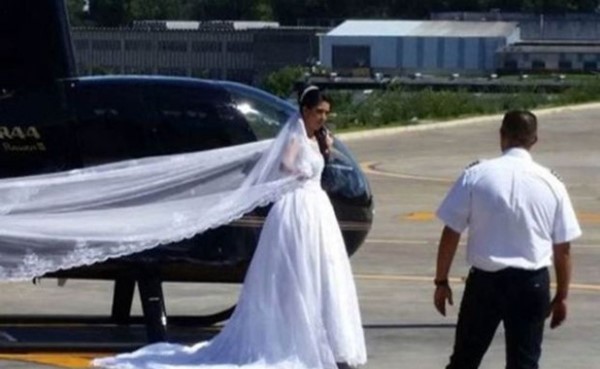 عروس تنتهي حياتها جواً على بعد ميل من حفل زفافها