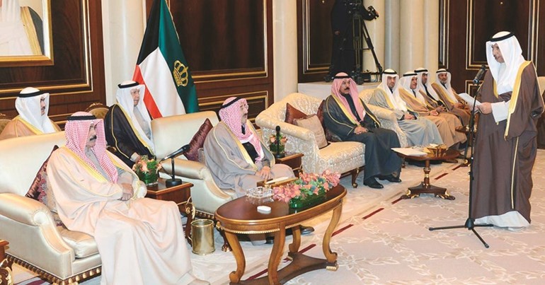 صاحب السمو الأمير الشيخ صباح الأحمديشهد أداء القسم لسمو رئيس الوزراء الشيخ جابر المبارك بحضور ﻿﻿سمو ولي العهد الشيخ نواف الأحمد وعدد من الوزراء﻿