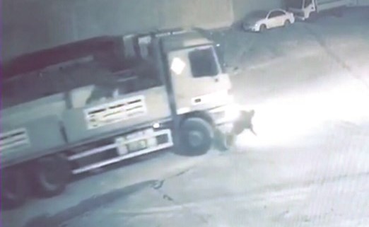 مجهول الهوية لحظة دهسه في أمغرة﻿