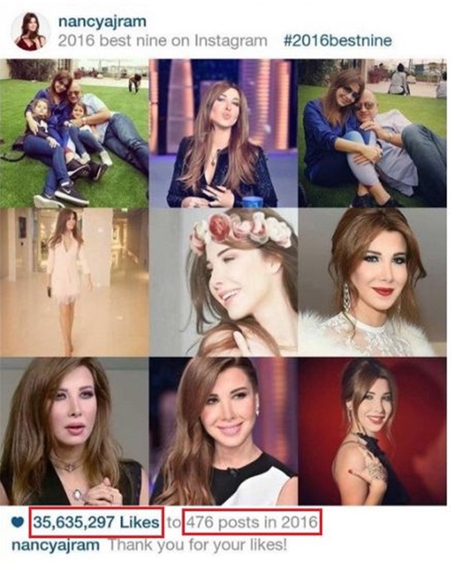 نانسي عجرم تتصدر ملايين مواقع التواصل الإجتماعي