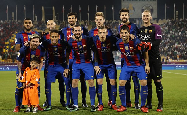 مرتضى ولقطة مع فريق برشلونة