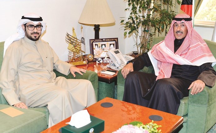الشيخ فواز الخالد مستقبلا ابراهيم البداح ﻿