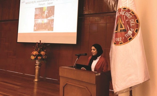 2 القراشي تلقي تقريرها في الجمعية العمومية لاتحاد الدولي للمهندسين﻿