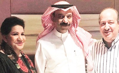 سعاد عبدالله مع عبادي الجوهر وعامر صباح﻿