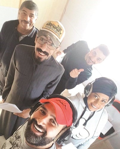 إيمان مع عدد من نجوم يوميات مرعوب﻿