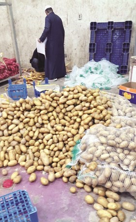 فريق طوارئ شبرة الخضار يعاين المضبوطات﻿