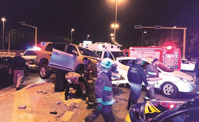 حادث التصادم بين منطقتي صباح السالم والعدان﻿