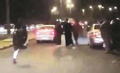 من المشاجرة التى جرى تداولها على وسائل التواصل الاجتماعي﻿
