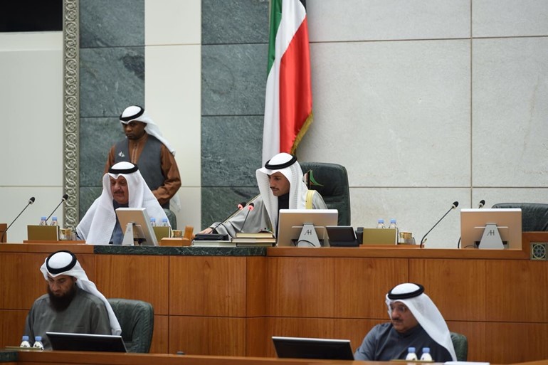  مرزوق الغانم مفتتحا جلسة مجلس الأمة المتعلقة بالقضية الرياضية