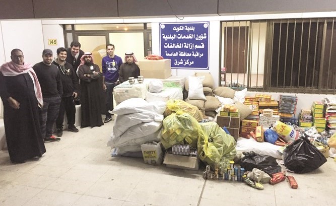 جانب من المواد الغذائية الفاسدة المضبوطة﻿