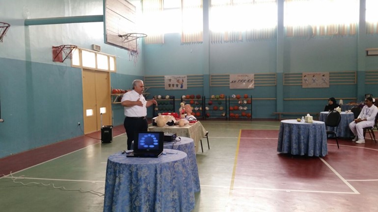 في إطار فاعليات لجنة التدخل السريع وإدارة الأزمات و تحت رعاية وحضور مديرة مدرسه ثانوية الفردوس بنات