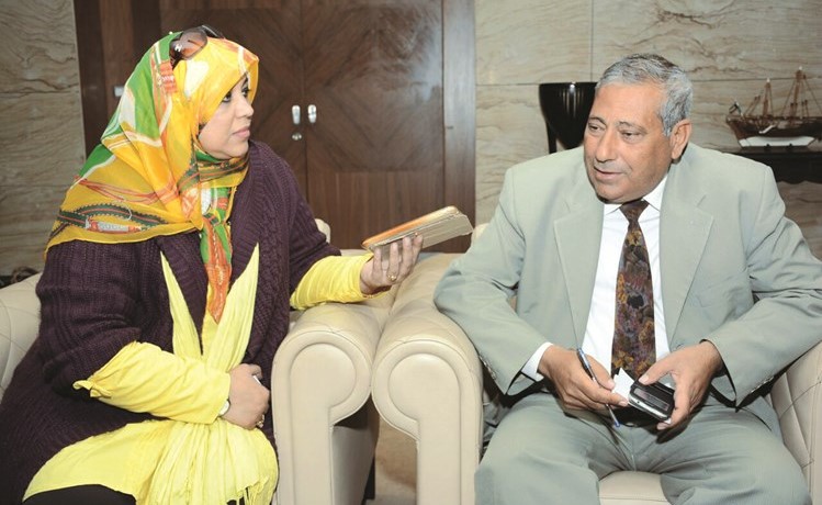 اللواء محمود السوليه متحدثا للزميلة هناء السيد﻿