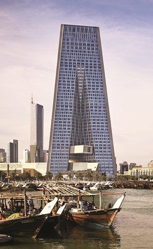 برج بنك الكويت المركزي الجديد حيث يتم رسم السياسة النقدية المدافعة عن جاذبية العملة واستقرار النظام المصرفي ﻿