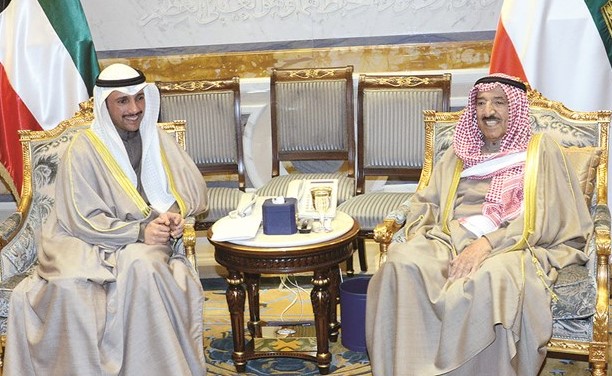 صاحب السمو الأمير الشيخ صباح الأحمد مستقبلا مرزوق الغانم﻿