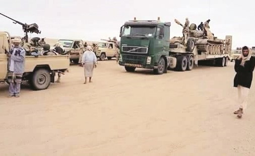 عناصر من المقاومة الشعبية في إحدى جبهات القتال شرقي صنعاء 	(إياد احمد)﻿